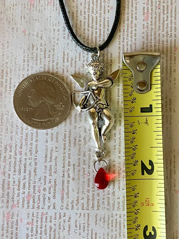 Handmade aesthetic vintage goth romance angel/cherub simple necklace👼❤️ - Image 7