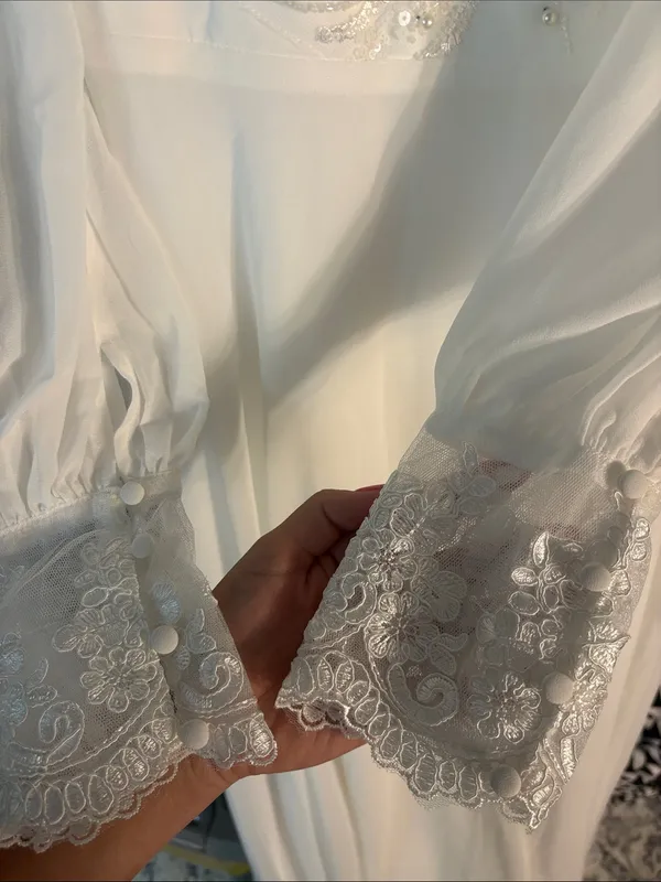 Lulus Angelic Adoration White Backless Maxi Dress Size XL NWT Wedding Vintage - Image 10