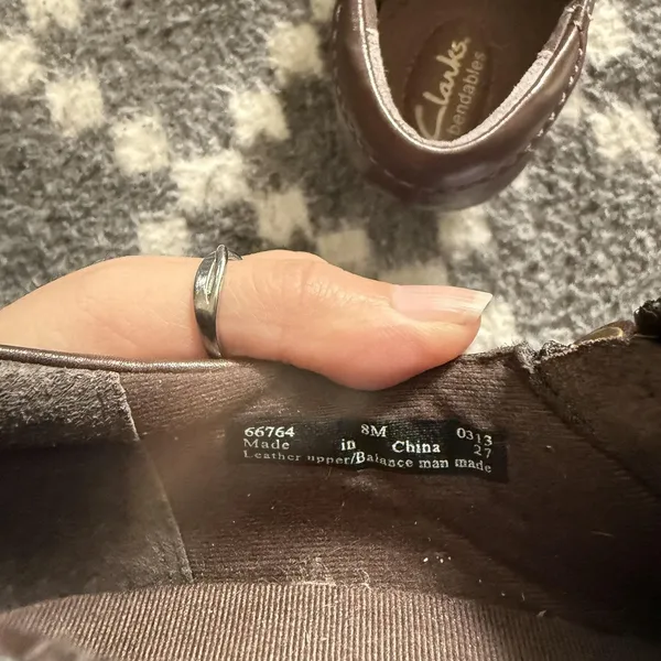 Clarks Bendables Shoes Womens‎ Size 8M Brown Leather Slip On Heel Comfort Zipper - Image 8
