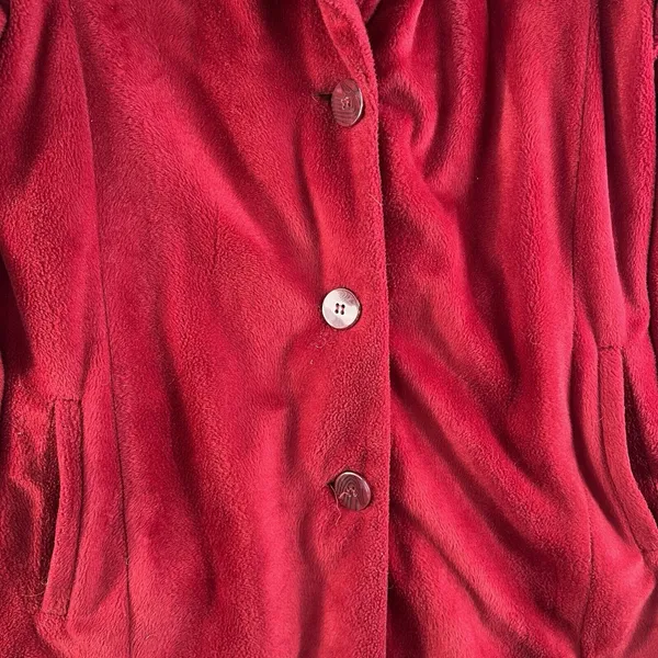 Formula X Small S Pea Coat Vintage Velour Fleece Lined 3 Button‎ Jacket Pockets - Image 3