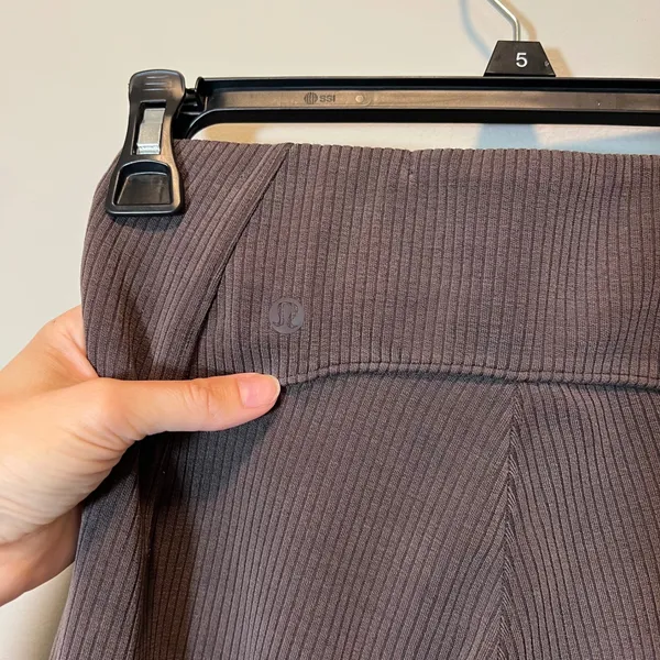 Lululemon Ribbed Softstreme Zipped Hem Pants Espresso Brown 2 - Image 7