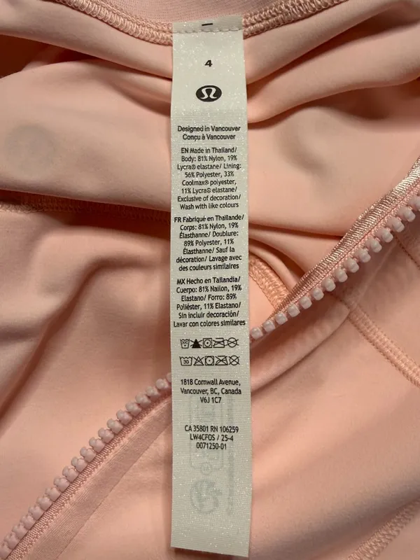 Lululemon Define Jacket Nulu Women's 4 Blush Quartz Pink Athletic Workout NWT - Image 16