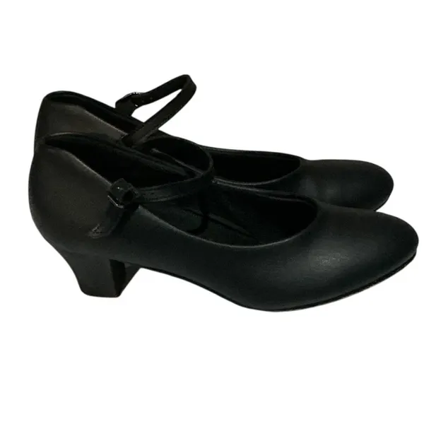 Theatricals Footwear T3100 Black Character Dance Shoes Mary Jane 7.0W 1.5" Heel - Image 3