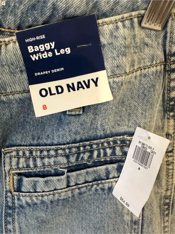 Old Navy Light Blue Wide-Leg Jeans - Image 2