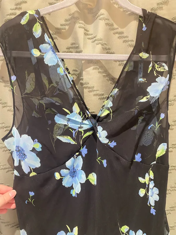 Studio 1940 Black Flowy Floral Dress - Image 2
