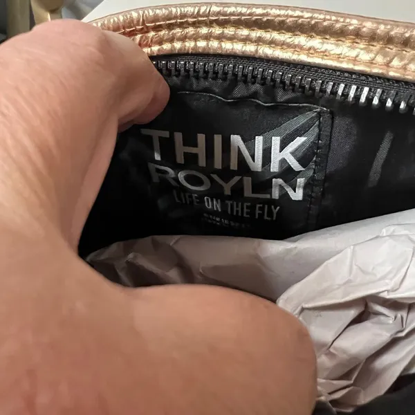 Think Royln Rose Gold Metallic‎ Quilted Wristlet - Image 3