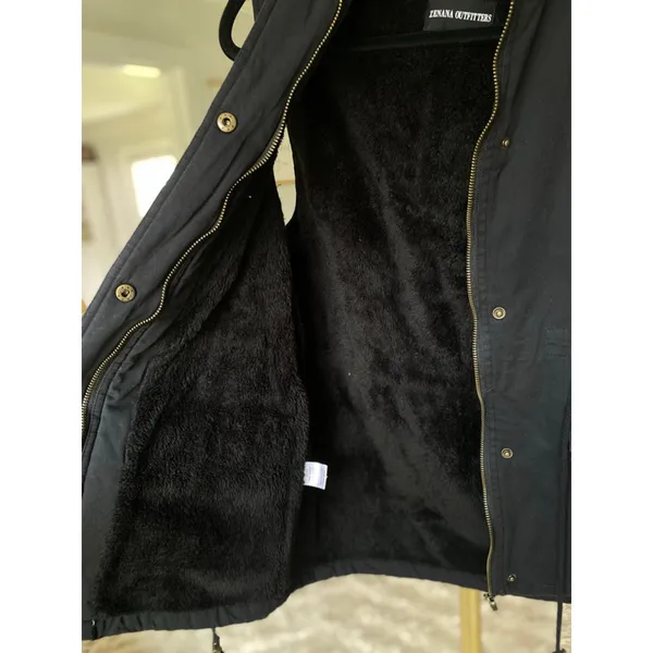 Zenana Outfitters Hooded Vest Black Utility Sherpa‎ Lined Streetwear Layers Boho - Image 7