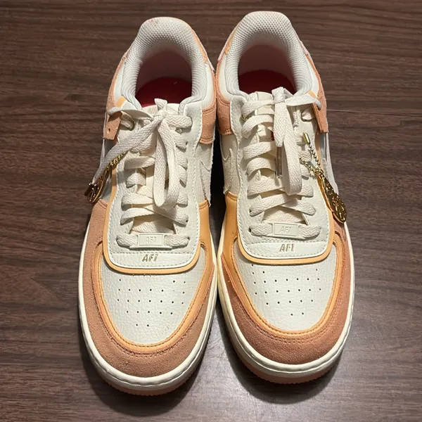 Nike Air Force Shadow Sisterhood Size 9 Cashmere Orange Chalk Shoes - Image 2
