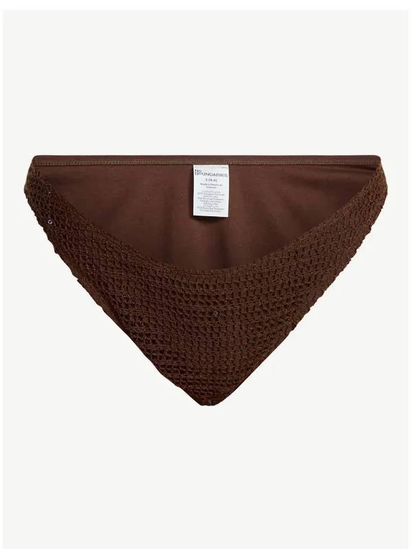 No Boundaries Brown Crochet Bikini Bottom‎ - Image 7