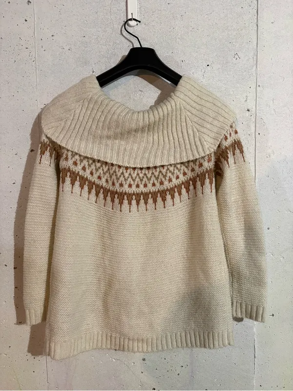 Maurices Fair Isle Marilyn Neck Pullover Sweater | Size: Large - Image 3