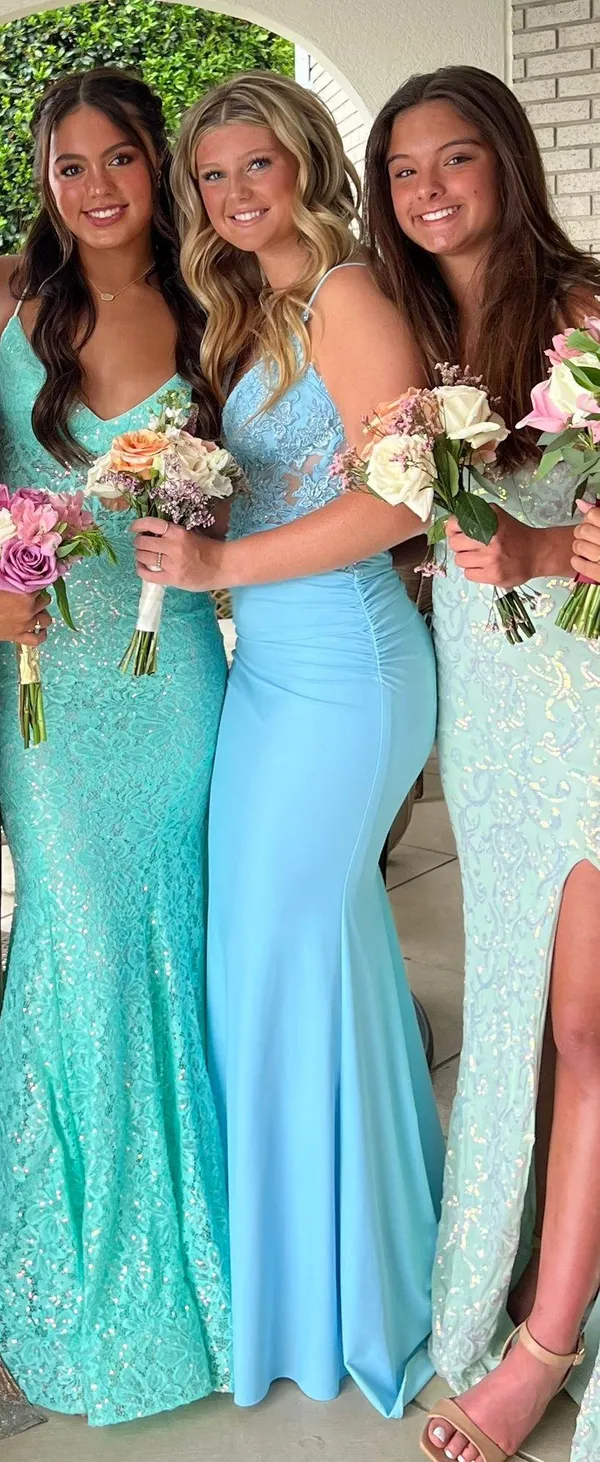 La Femme blue corset prom dress - Image 4