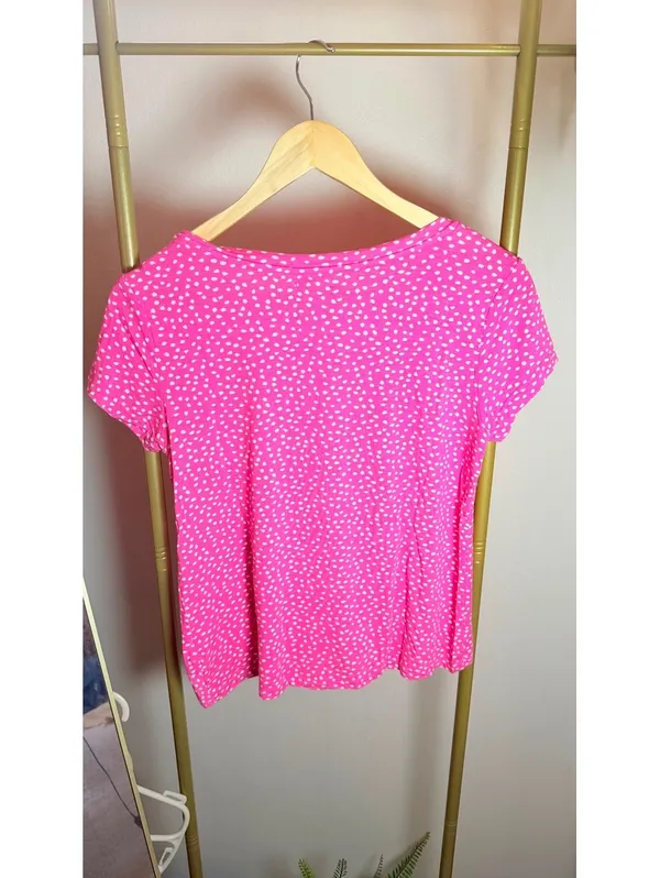 U.S. Polo Association Size XS Pink TWIST FRONT CREW NECK T-SHIRT - Image 4