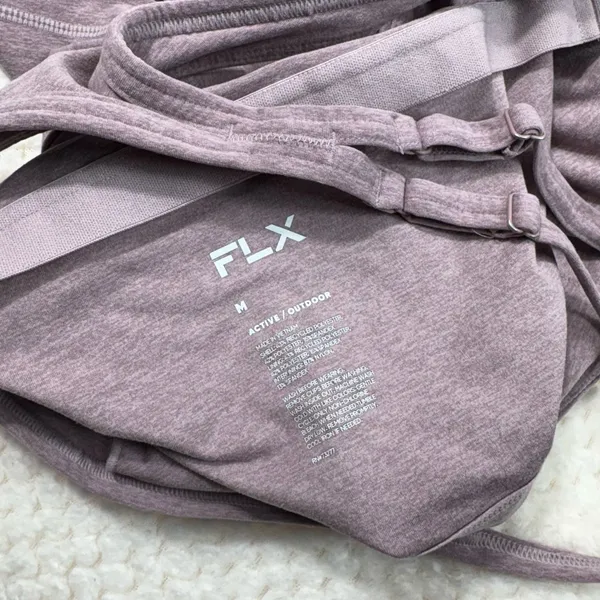 FLX Light Purple Racerback Athletic Built In Bra Brami Tank Top Active/Outdoor M - Image 3