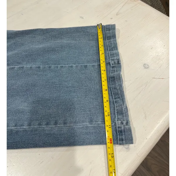 Denim Jumpsuit Women's Small‎ Blue Strapless Wide Leg Pockets - Image 10