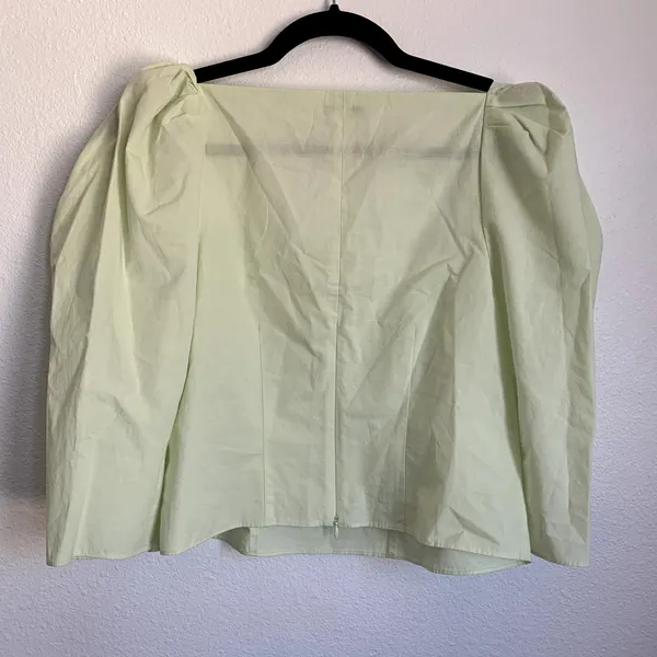 NEW Vince Draped Square Neck Top in Honeydew‎ - Image 5