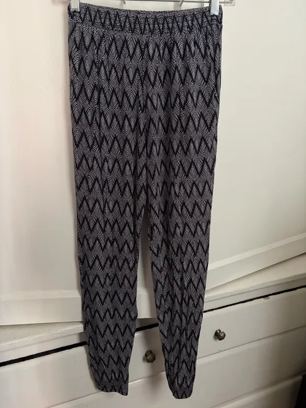 H&M Blue and White Pants Size XS - Image 6
