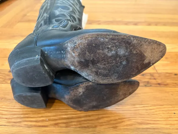 Vintage Dan Post 710 Black Leather Cowboy Boots Western Women’s Size 7 EU 37 - Image 6