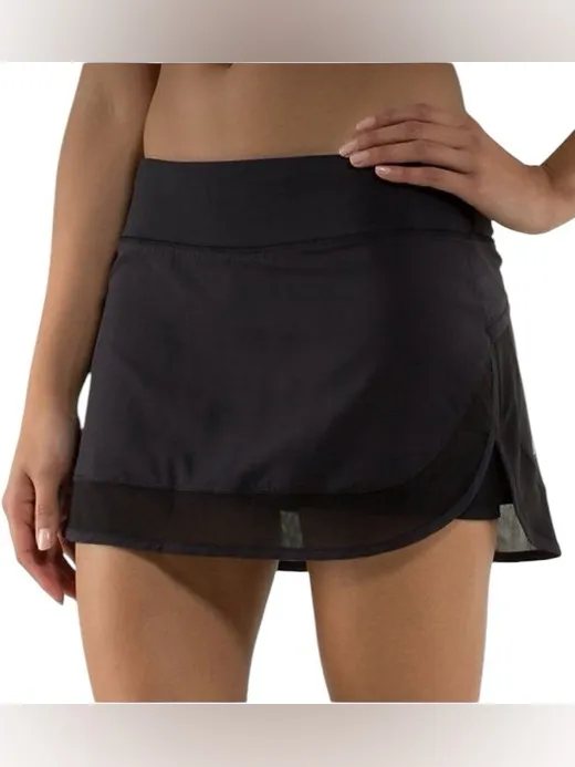 Lululemon Hotty Hot Skirt II skort shorts tennis workout mesh mid rise - Image 8