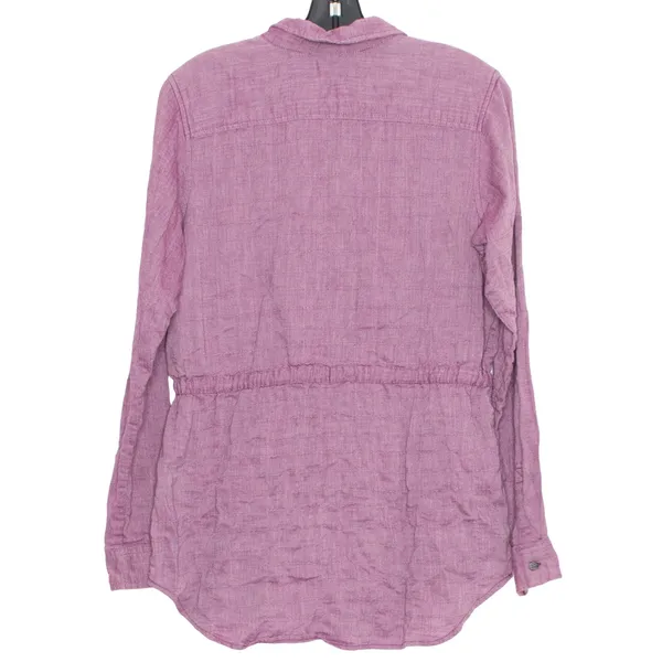 Mountain Hardwear Womens Top Popover Cinch Waist Long Sleeve Purple Medium DY - Image 4