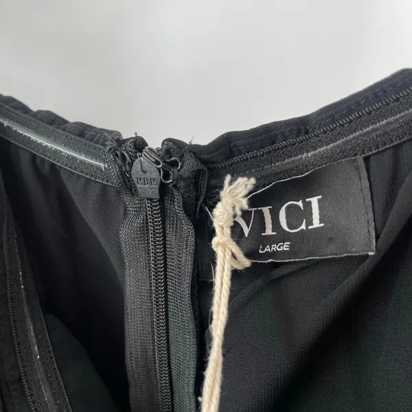 VICI x FATE Dress Large Black Strapless Slit Always You Cocktail Evening Formal - Image 4