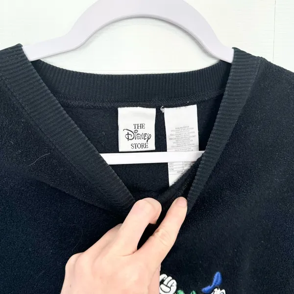 Vintage Disney Originals Fleece embroidered crewneck sweatshirt SMALL - Image 2
