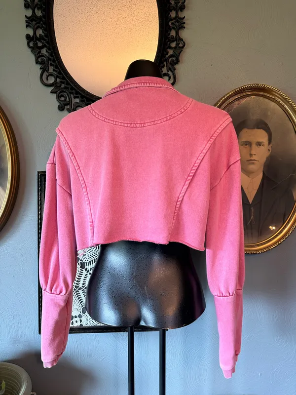 Out From Under Urban Outfitters pink cropped jacket - Image 5