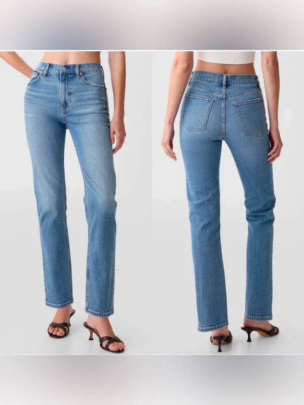 GAP | High Rise '90s Straight Jeans Size 32/14R - Image 2