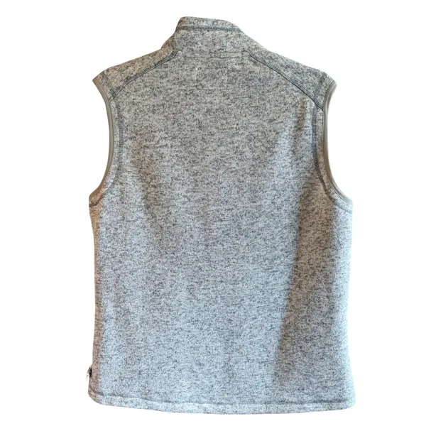 Simply Southern Large Heather Grey Full Zip Sweater Vest Mock Neck Pockets - Image 4
