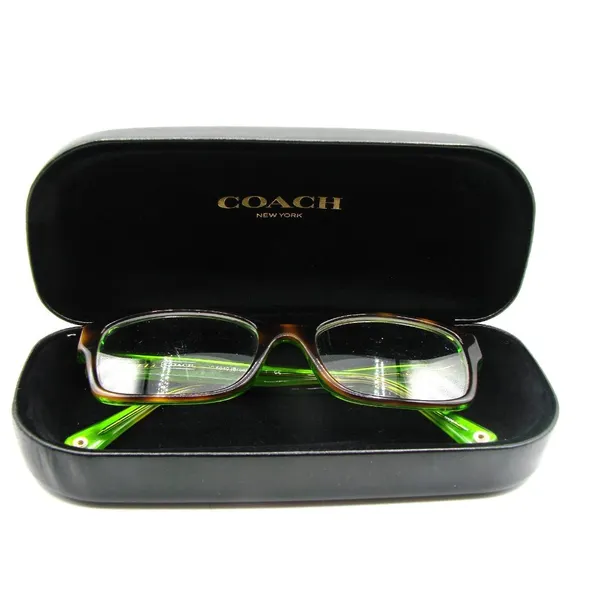 Coach Frames HC6040 Brooklyn 5117 Tortoise Green 50-16-135 Eyeglasses Hard Case - Image 2