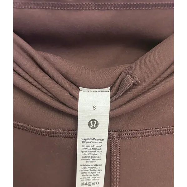 Lululemon. Wunder Train High-Rise Tight with Pockets 25" Espresso Size 8 NWT - Image 9