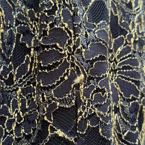 Venus Navy Lace Cocktail Dress with Front Slit Size Small - Image 5