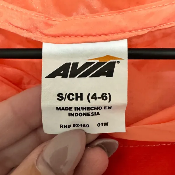 Avia | Woman's Sleeveless Orange Red Colorblock Hooded Windbreaker Top,‎ Size S - Image 5