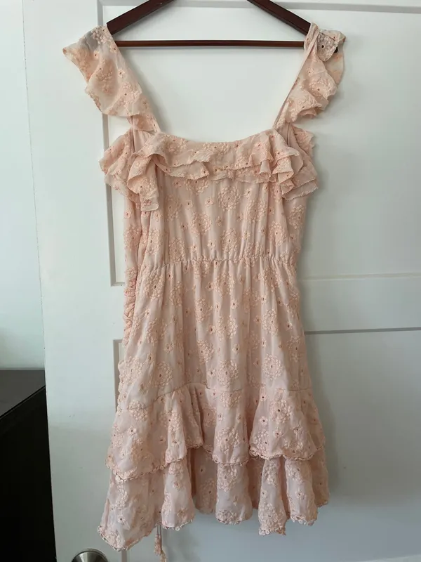 Saylor Peach Julianna Eyelet Tiered Dress - Image 2