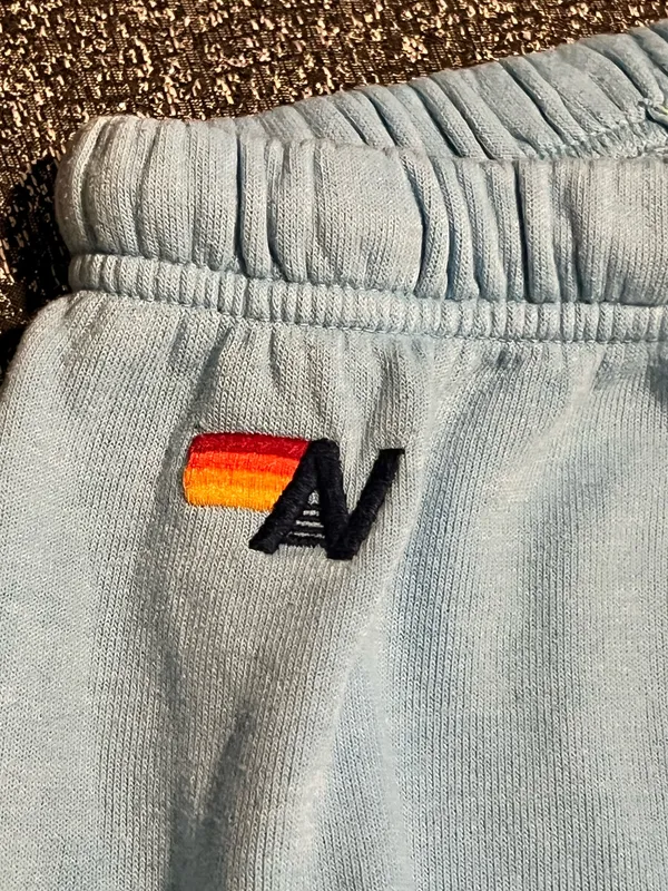 Womens small Aviator Nation 5-Stripe Sweatpants– Sky Blue - Image 6