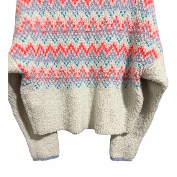 ANTHROPOLOGIE Pilcro Selene Sweater Neon Fair Isle Print Women's Size‎ Medium - Image 6