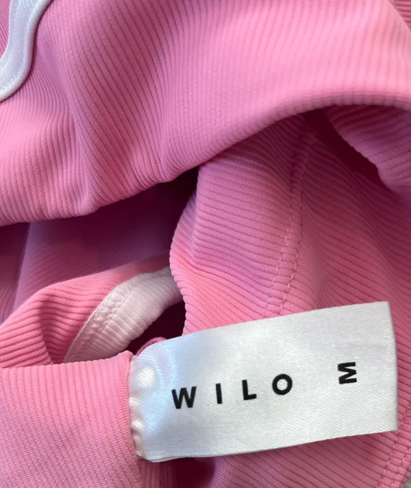 WILO The Label Pink and White Razorback Sports Bra - Image 3