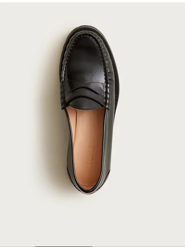 New in Box JCrew Winona Lug-Sole Penny Loafers in Italian Spazzolato Sz 7.5 - Image 2