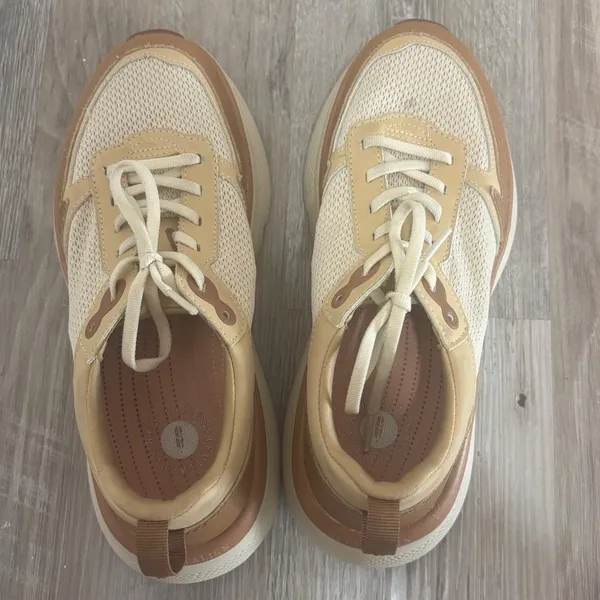 Revitalign Siesta Womens Sneakers Tan White Mesh Low‎ Top Trainers Size 8.5 B - Image 5