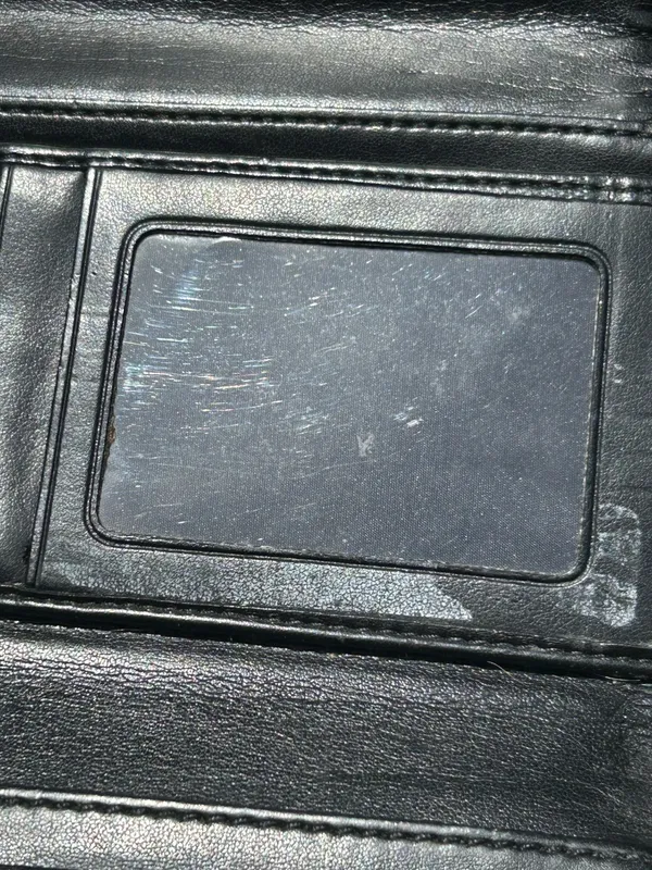 COACH Wallet Credit Cards ID Tri-Fold Canvas leather black signature C billfold - Image 5