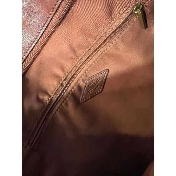 Sundance Cheval suede drawstring bucket bag purse backpack brown - Image 6