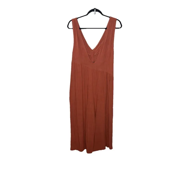 Petal + Pup Carson Sleeveless Wide Leg Rust Orange Cropped Jumpsuit Size 6 Women - Image 5