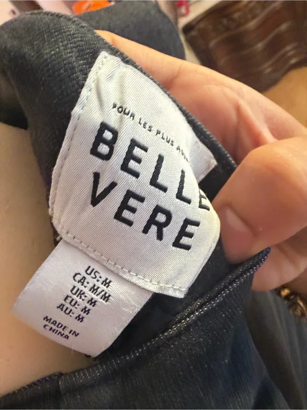 Belle Vere Black Button-Front Denim Vest and maxi Skirt Set - Image 6