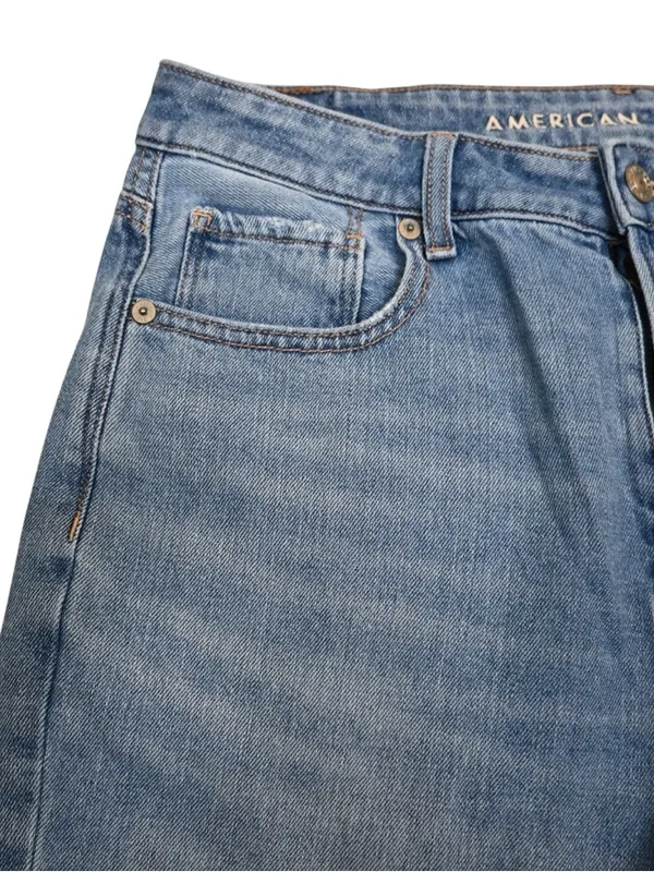American Eagle Women's 8 Distressed High Rise Mom Jean - Image 6
