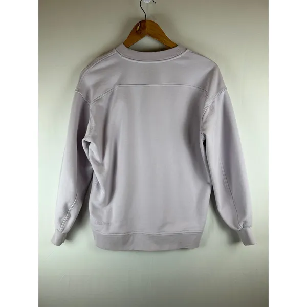 Lululemon Perfectly Oversized Crewneck Sweatshirt Lavender‎ Purple Cotton Size 0 - Image 2