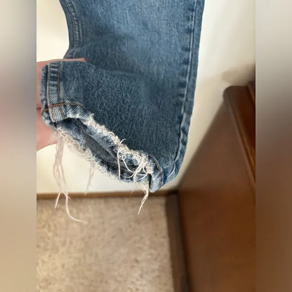 Abercrombie Fitch The Mom High Rise Jeans Size 4S Short Distressed - Image 8