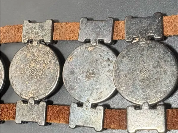 Vintage Western Leather Concho Belt - Image 8
