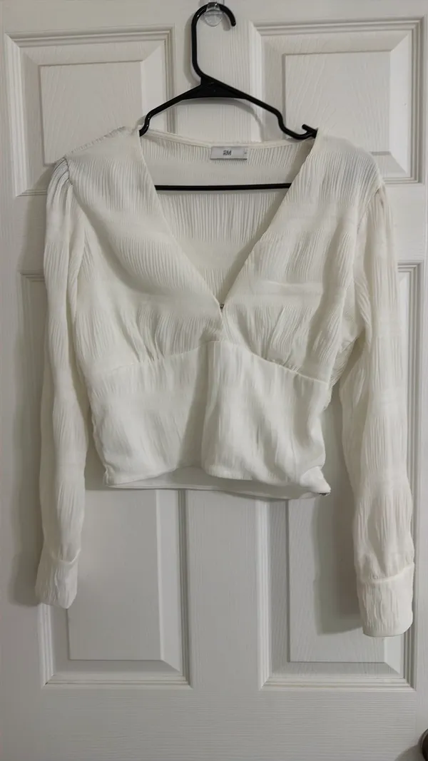 Long sleeve top White - Image 2