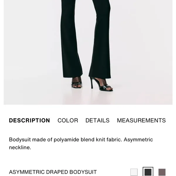 Zara NWT draped ruched one shoulder top - Image 3