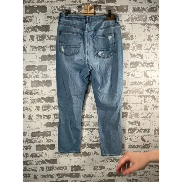 American Eagle | women mom jean distressed denim - Image 9