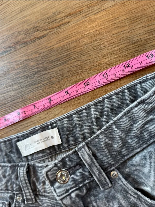 Zara Gray High-Rise Wide-Leg Jeans women’s 4 - Image 4
